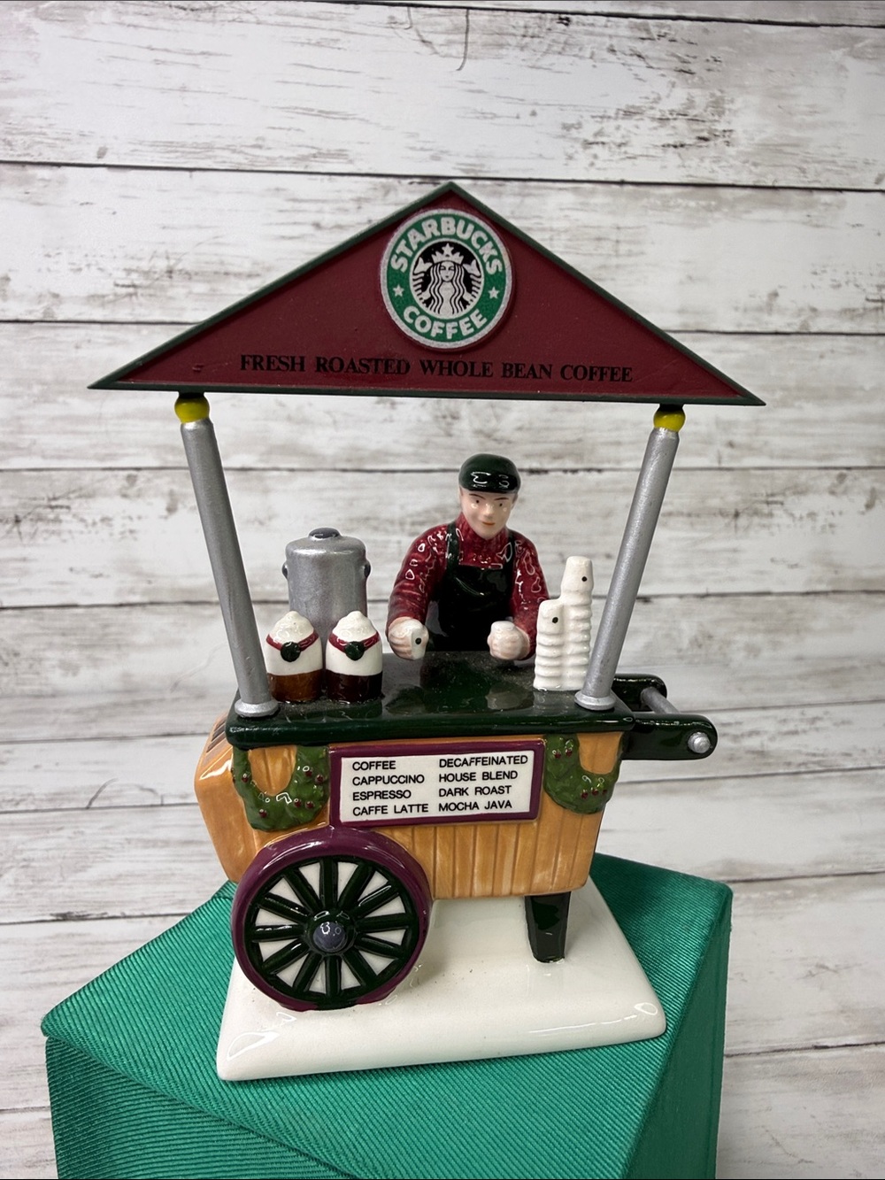 Dept. 56 Snow Village STARBUCKS COFFEE CART only no figure or box